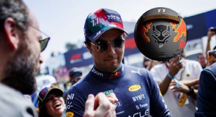 ‘Checo’ Pérez presenta casco inspirado en el personaje Black Panther para GP de Brasil