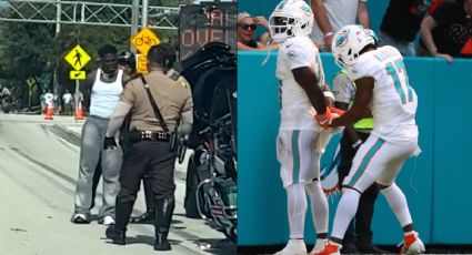 Tyreek Hill, receptor de Miami Dolphins, se burla de su detención con un peculiar festejo