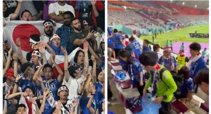 La razón por la que aficionados japoneses recogen la basura en los estadios de Qatar 2022 