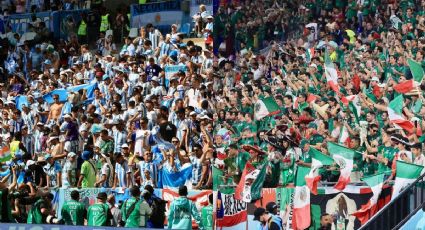 VIDEO: ¡Golpes en la tribuna en el México vs Argentina!
