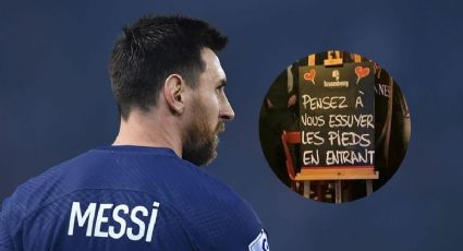 Bar en Francia utiliza como tapete la camiseta de Messi con el PSG