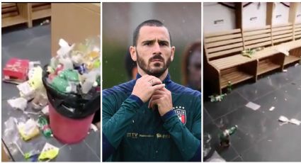 Evidencian el basurero que dejó Italia en el vestidor; Bonucci se disculpa