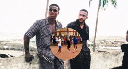 Depay y Promes son captados echando reta en las canchas de arcilla en Ghana | VIDEO