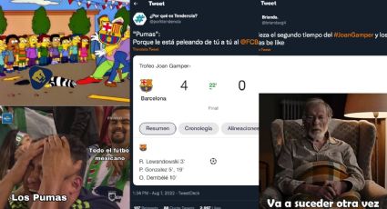 Se mofan de Pumas con memes tras ser goleados por Barcelona en el Joan Gamper