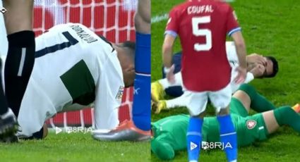 VIDEO: El tremendo golpe que sufrió Cristiano Ronaldo jugando con Portugal