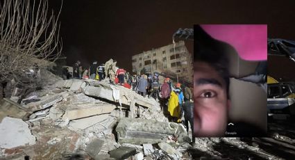 VIDEO: Joven se graba bajo los escombros tras terremoto en Siria y Turquía