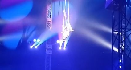 Trapecista cae al vacío en plena función de circo (VIDEO)