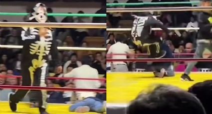 Niño disfrazado de la Parka se vuelve viral por su técnica en el ring (VIDEO)