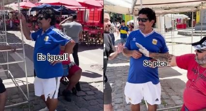 Clon de Maradona en la Bombonera se vuelve viral (VIDEO)