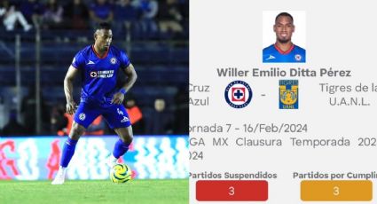 Afición de Cruz Azul explota por "exagerada" sanción a Willer Ditta, ¿y Siboldi?