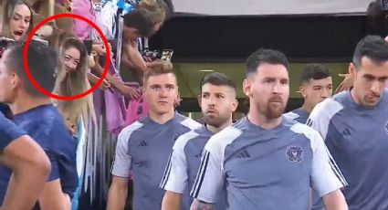 ¿Infiel? Messi y su peculiar gesto al ver a Katty Martínez (VIDEO)
