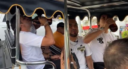Exhiben a 'Kikín' Fonseca y 'Bam Bam' Zamorano por beber en plena calle (VIDEO)